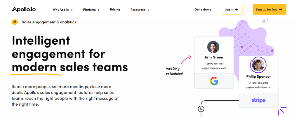 Apollo Sales engagement & analytics